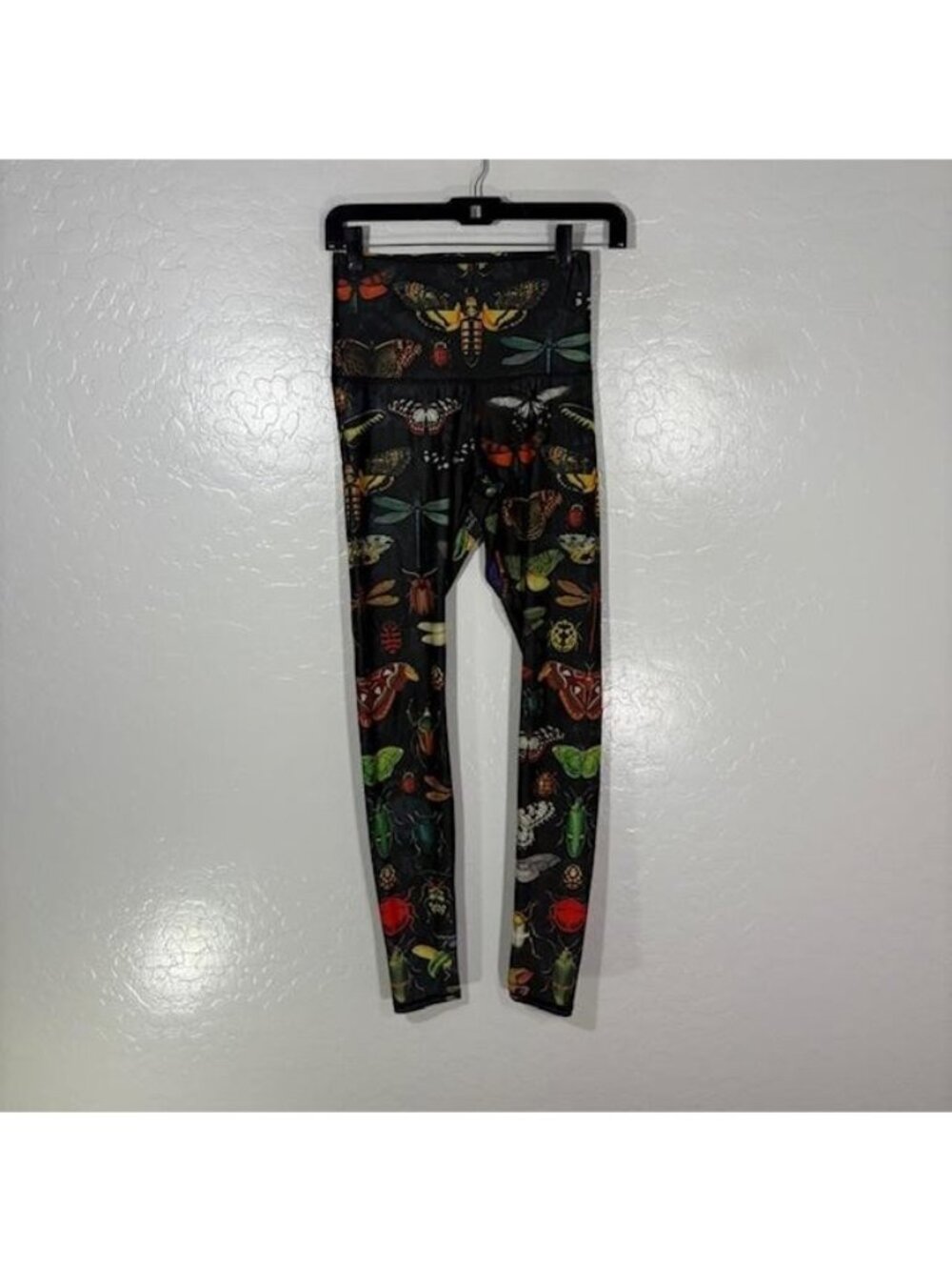 Yoga Democracy Leggings Womens XS Multicolor Butterfly Insect Ankle Yoga Pants